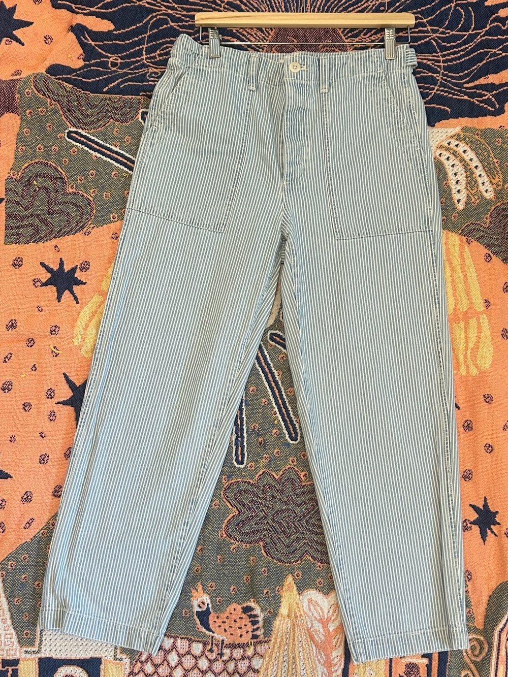 MADEWELL - The Perfect Vintage Jeans - Sz 28 - Light Blue & White Striped Pants